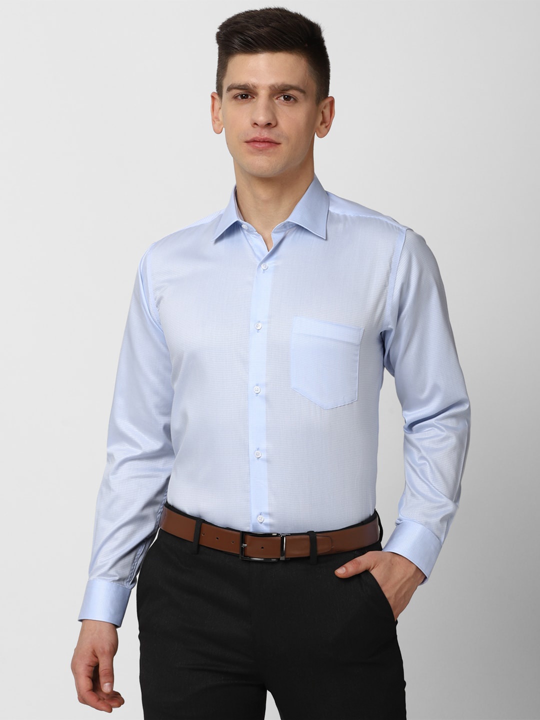 

Van Heusen Men Blue Formal Shirt