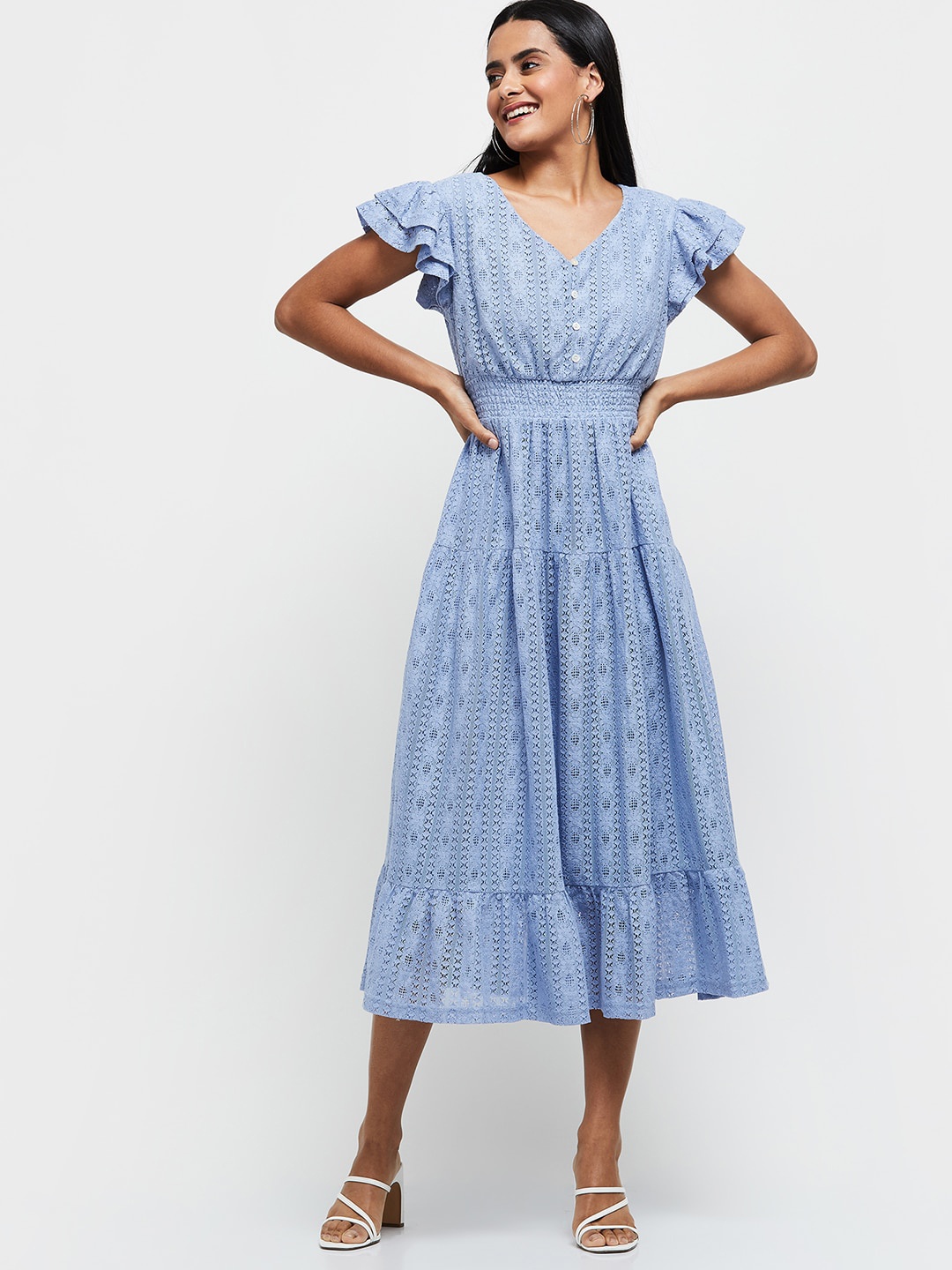 

max Blue Midi Dress