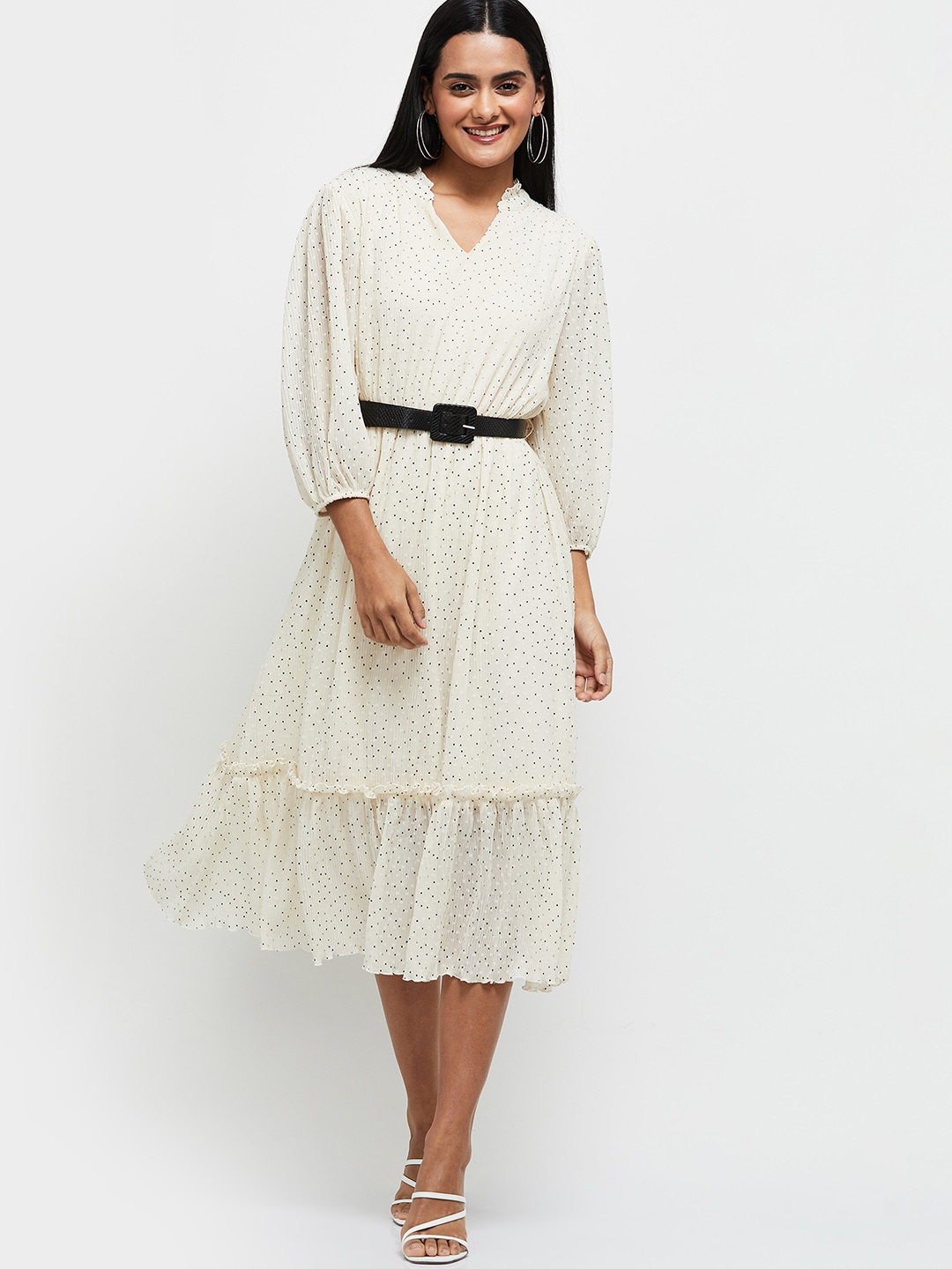

max White Midi Dress