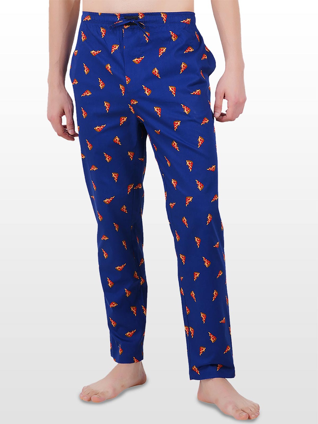 

SMUGGLERZ INC. Men Blue Printed Cotton Lounge Pant