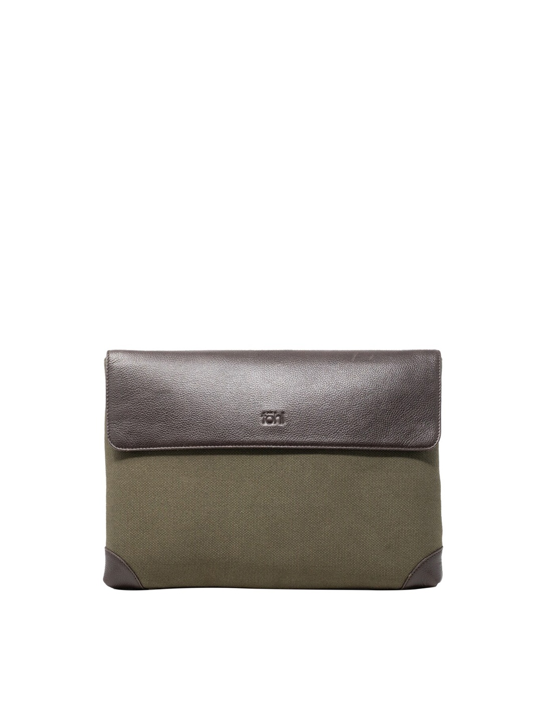 

tohl Unisex Brown & Khaki Leather Laptop Sleeve
