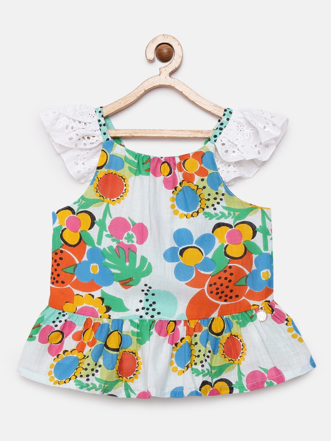 

Angel & Rocket Multicoloured Floral Print Peplum Top, Multi
