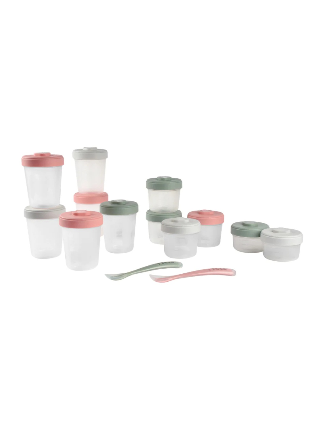 

BEABA Pack of 12 Food Containers, Multi