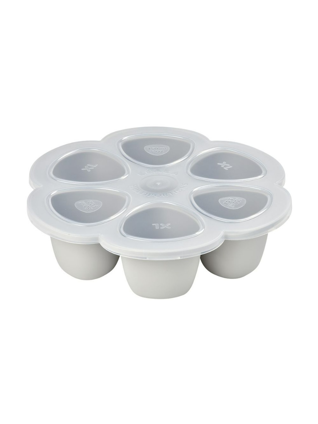 

BEABA Grey Solid Silicone Multiportions Container