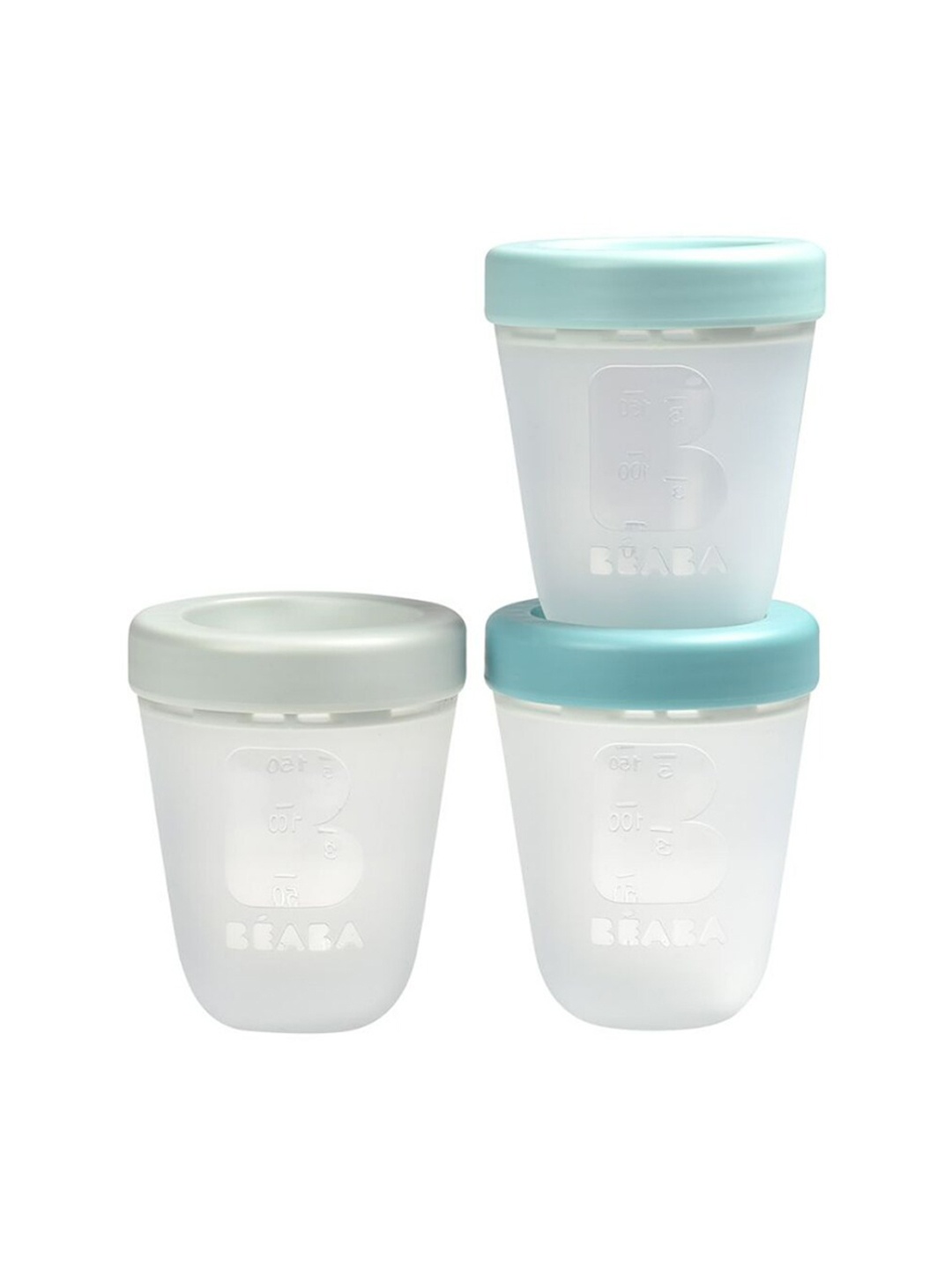 

BEABA Pack of 3 Silicone Portions, Transparent