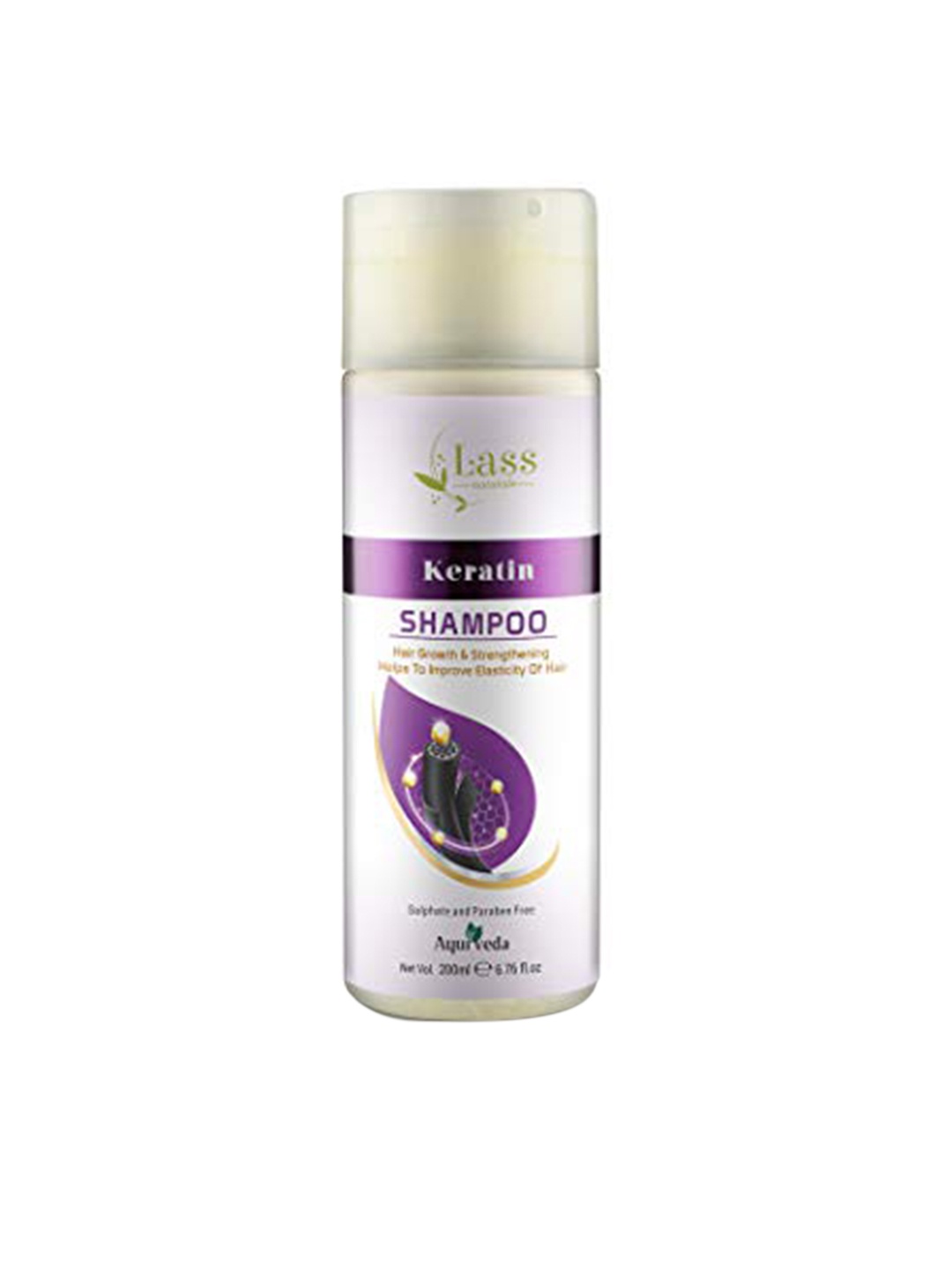 

Lass Naturals Hair Growth & Strengthening Keratin Shampoo - 200 ml, Purple