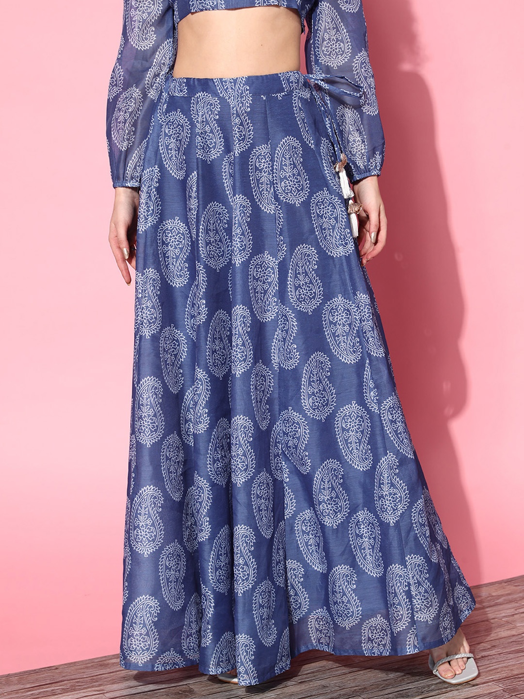 

Shae by SASSAFRAS Blue Floral Desi Girl Skirt