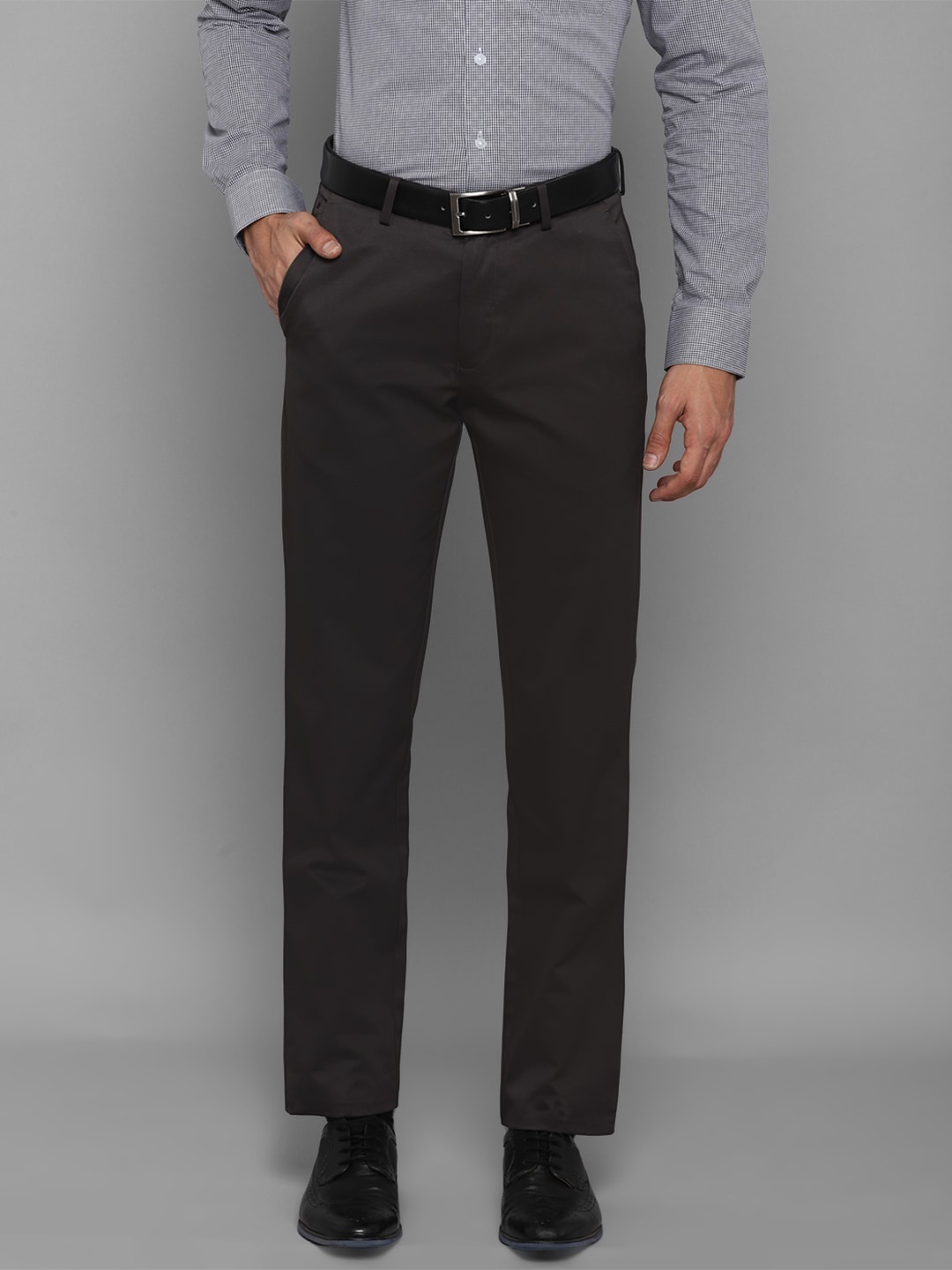 

Louis Philippe Men Grey Slim Fit Trousers