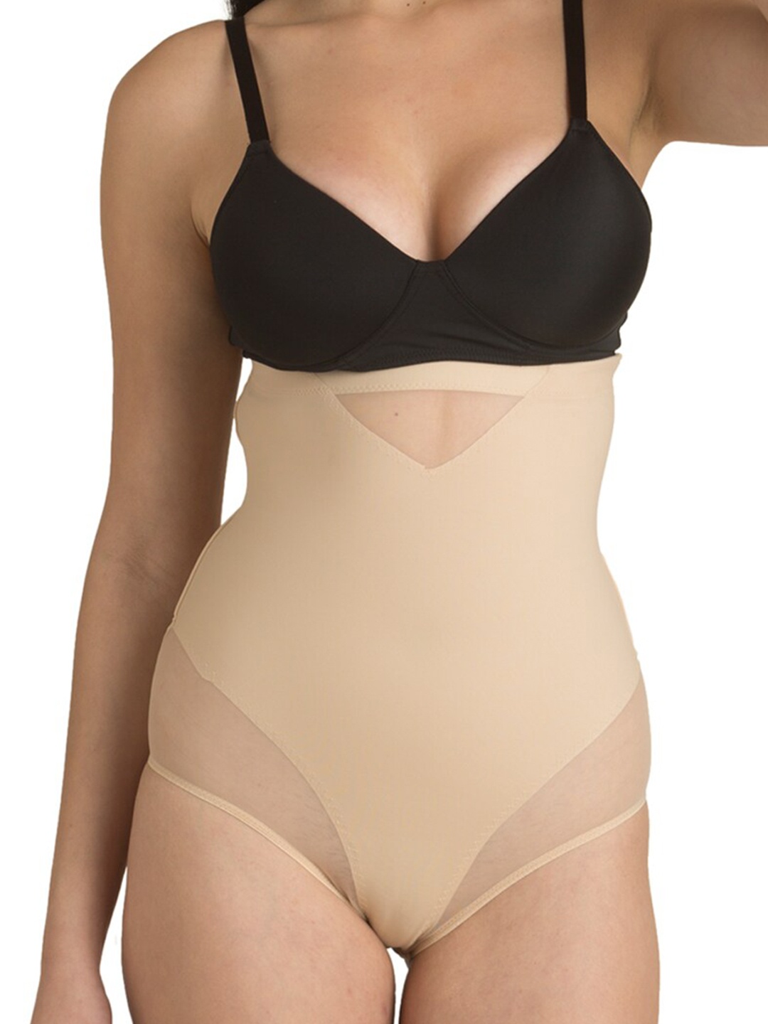 

Swee Shapewear Women Beige Solid Seamless Cotton Shapewear
