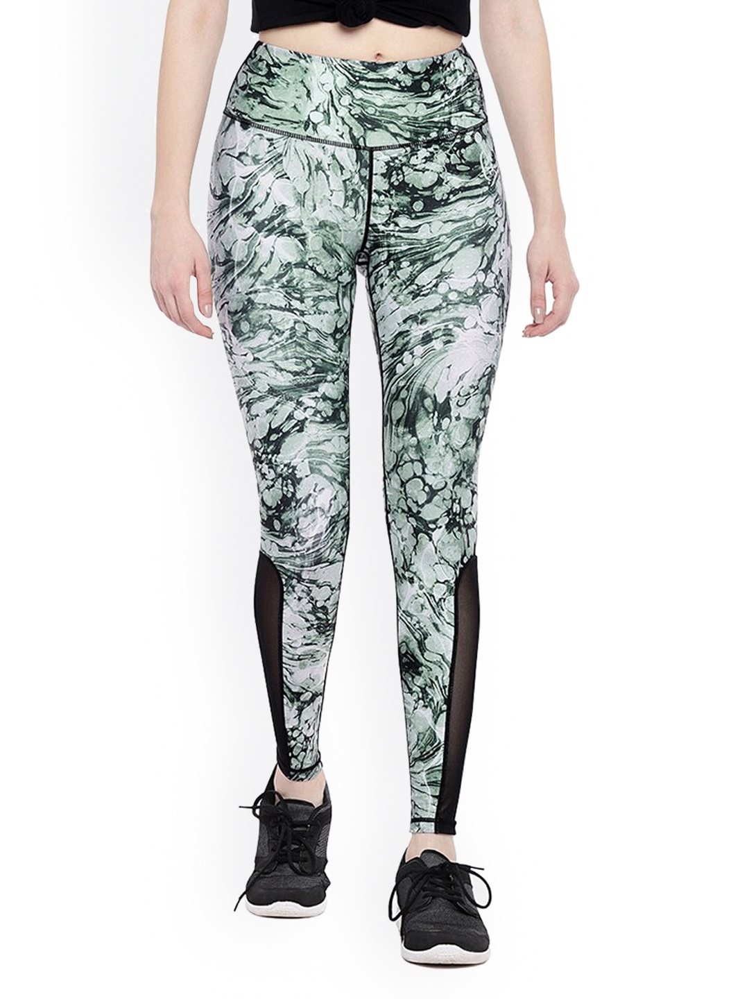 

Swee Shapewear Women Grey Printed Seamless High Waist Tights