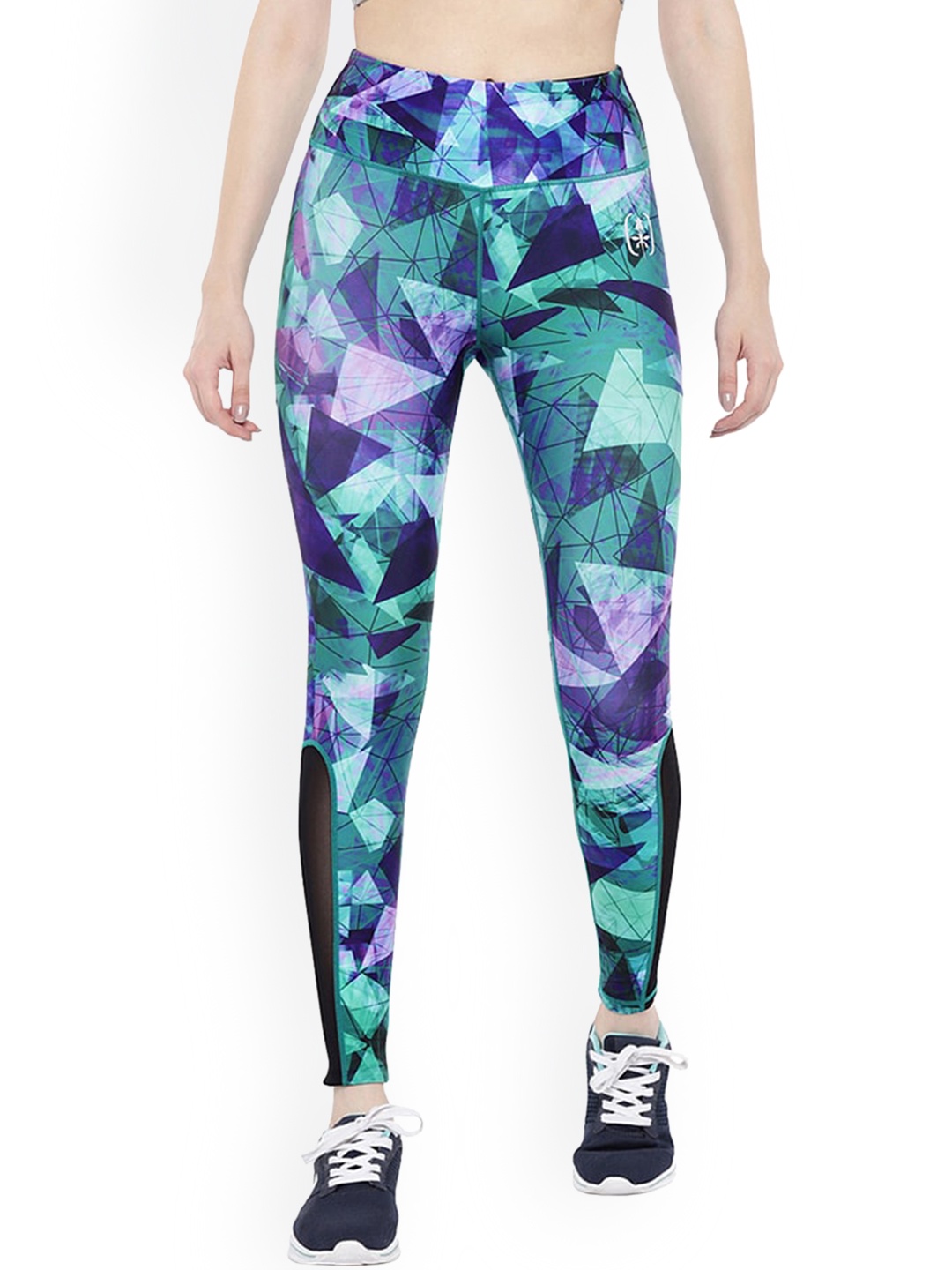 

Swee Shapewear Women Blue Printed Seamless High Waist Tights