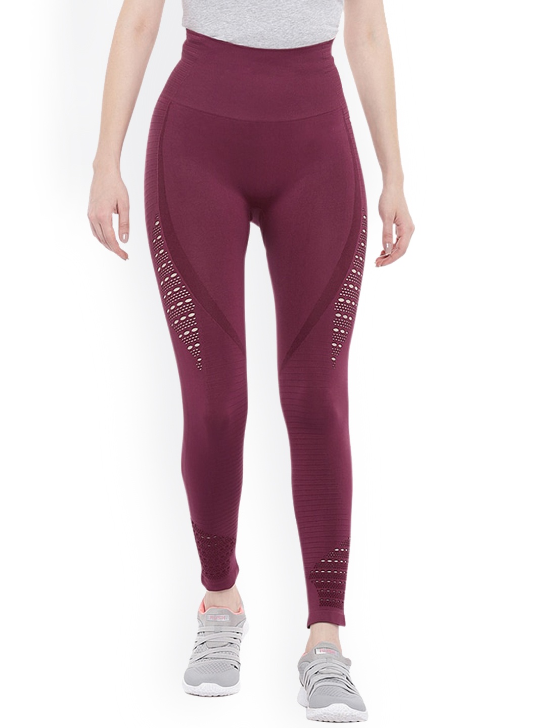 

Swee Shapewear Women Ankle Length Tights, Burgundy