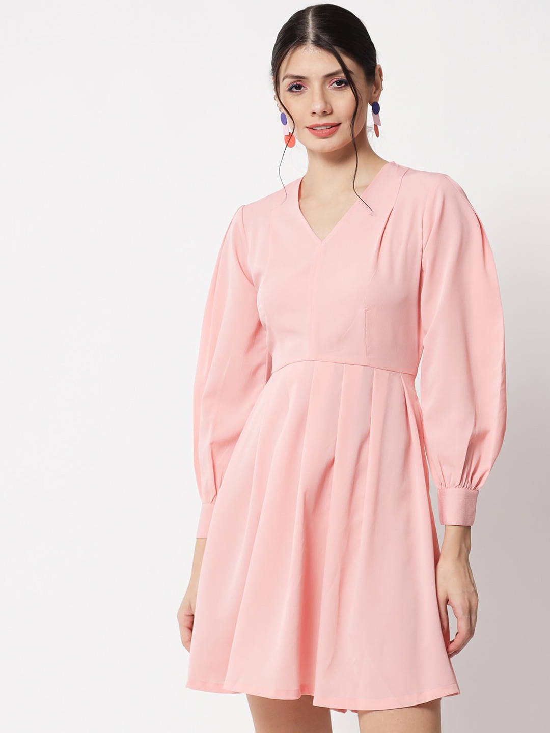 

The Vanca Peach-Coloured Dress