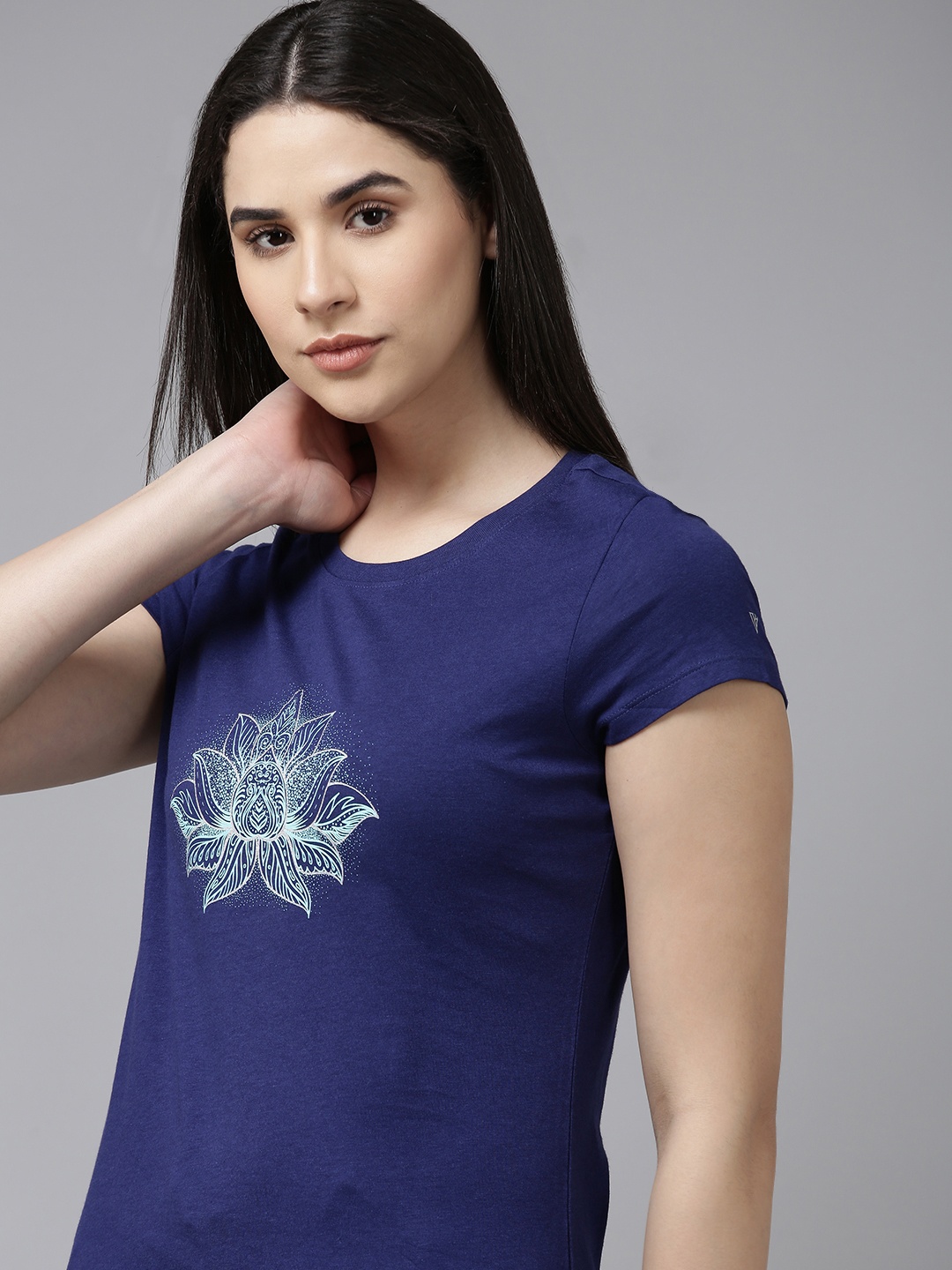 

Van Heusen Round Neck Ethnic Motifs Printed Lounge T-shirt, Blue