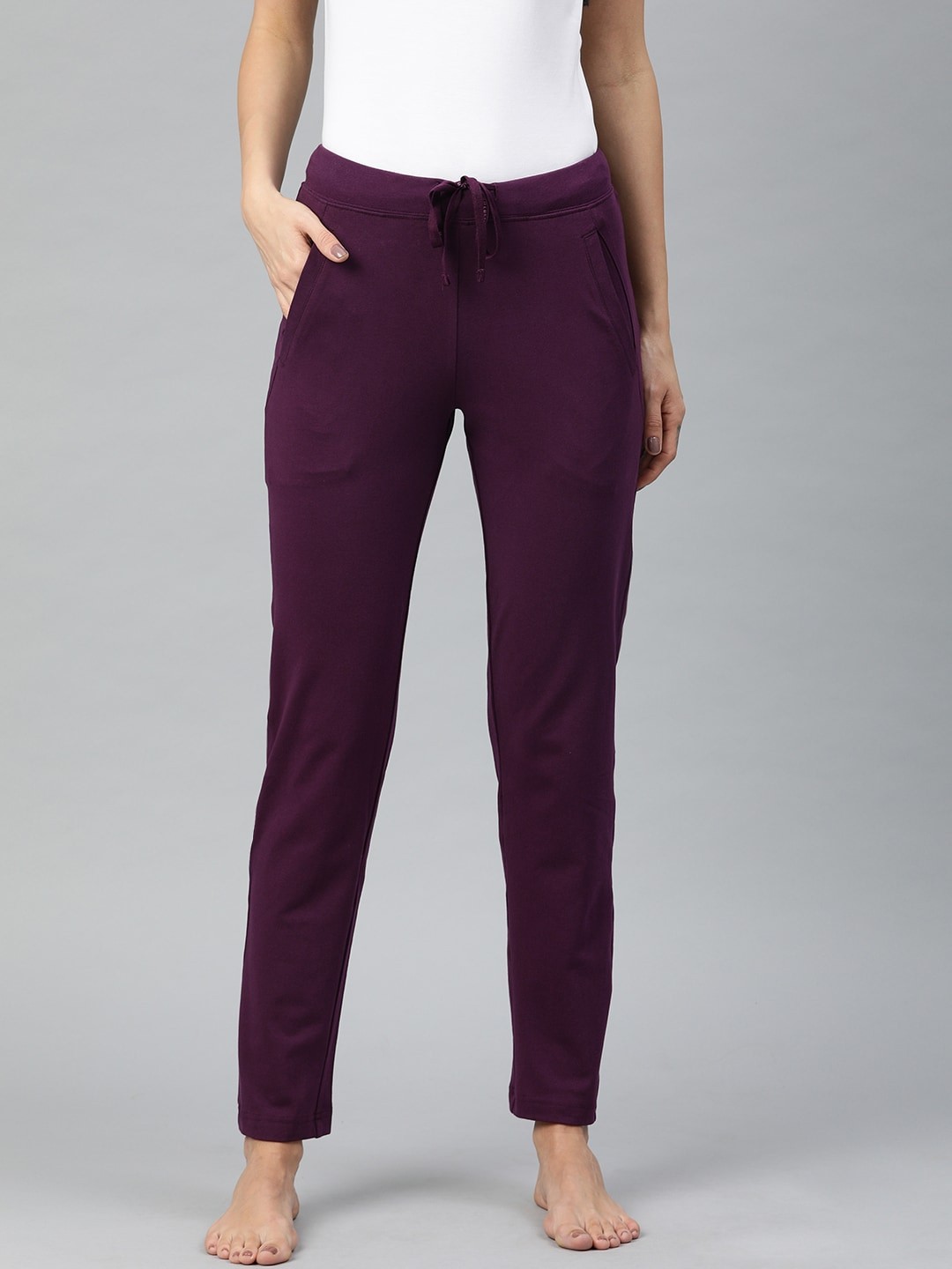 

Van Heusen Women Solid Smart Tech Easy Stain Release Lounge Pants, Purple