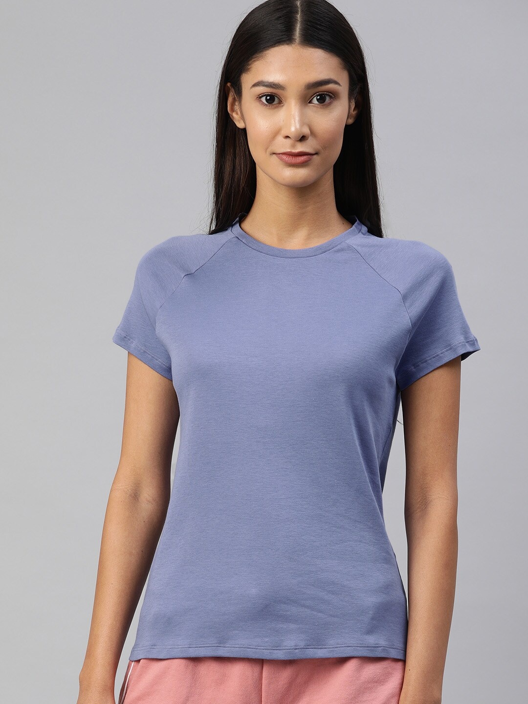 

Van Heusen Women Round Neck Lounge T-Shirts, Purple