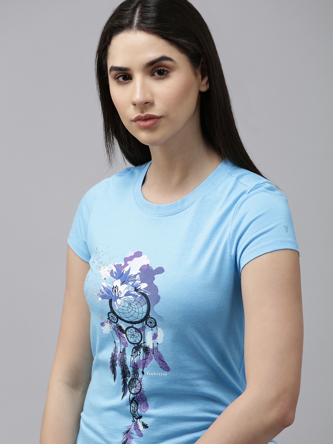 

Van Heusen Printed Round Neck Lounge T-shirt, Blue