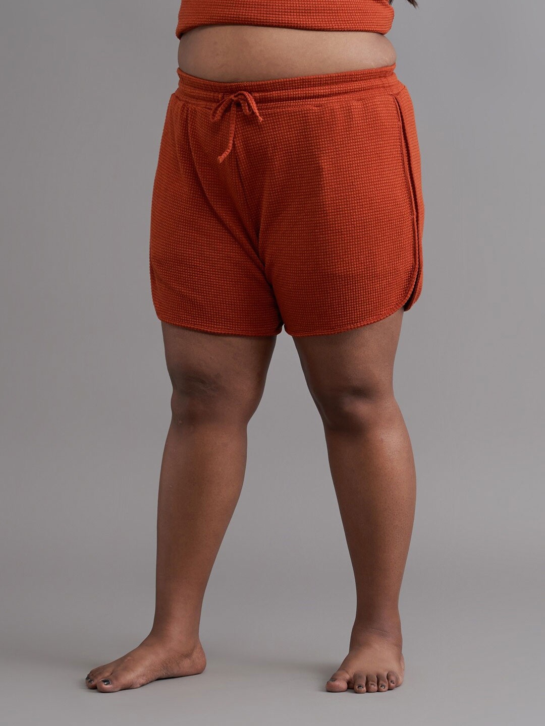 

SPIRIT ANIMAL Women Plus Size Rust Lounge Shorts