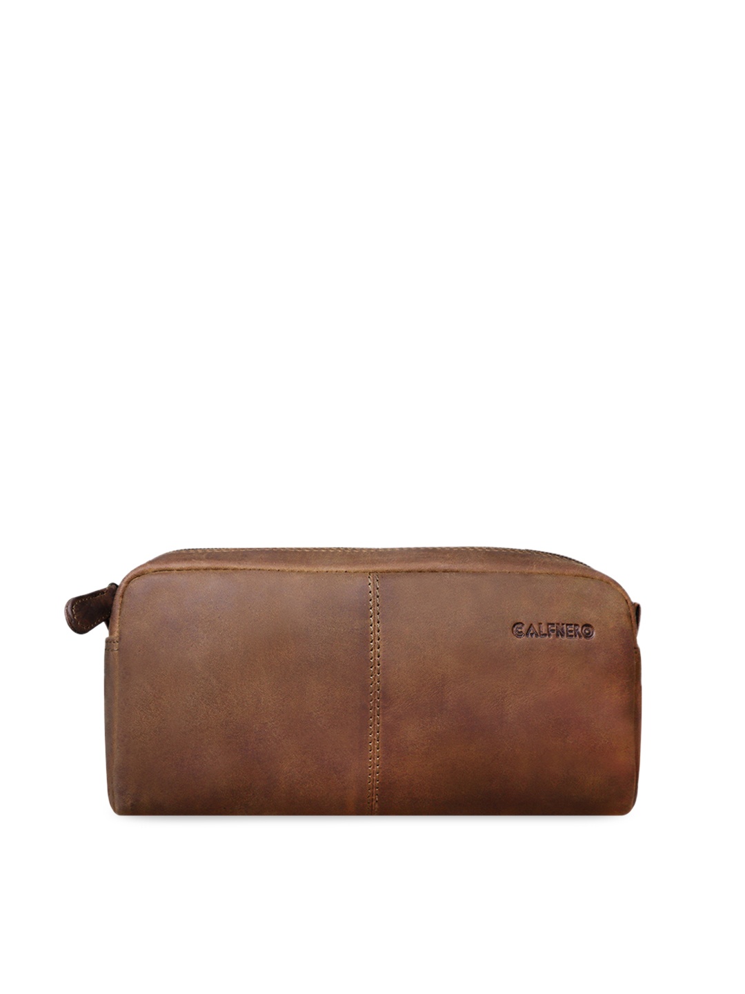 

CALFNERO Brown Solid Genuine Leather Toiletry Bag