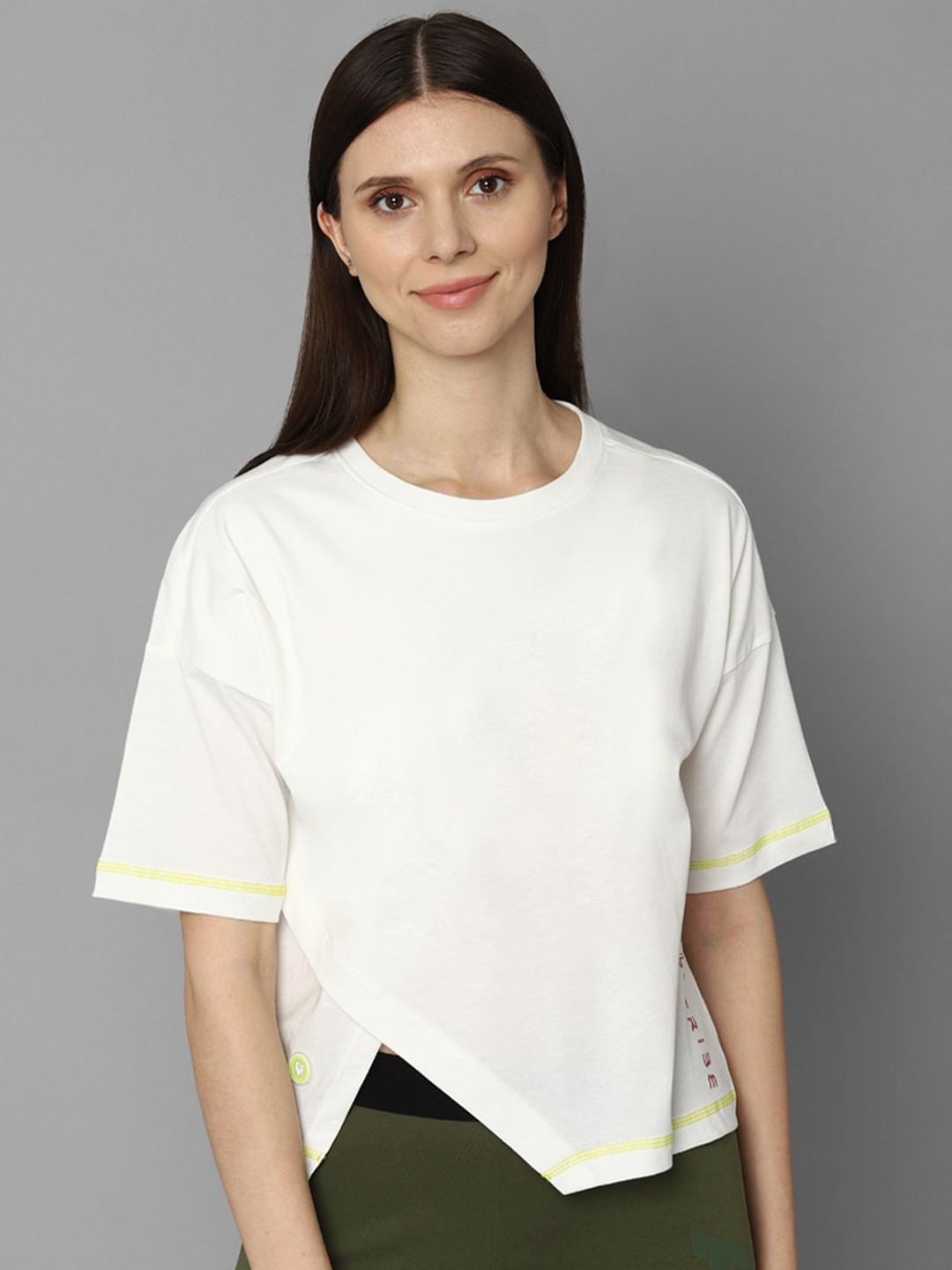 

Allen Solly Woman Women White Applique T-shirt