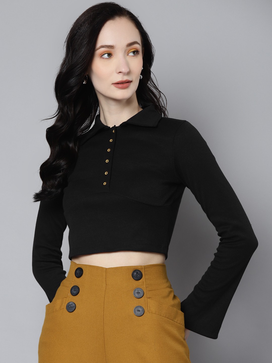 

SASSAFRAS Black Crop Top