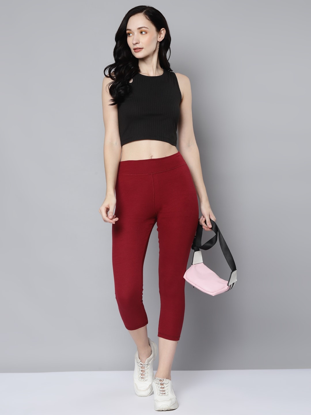 

SASSAFRAS Black Shoulder Cut Out Crop Top