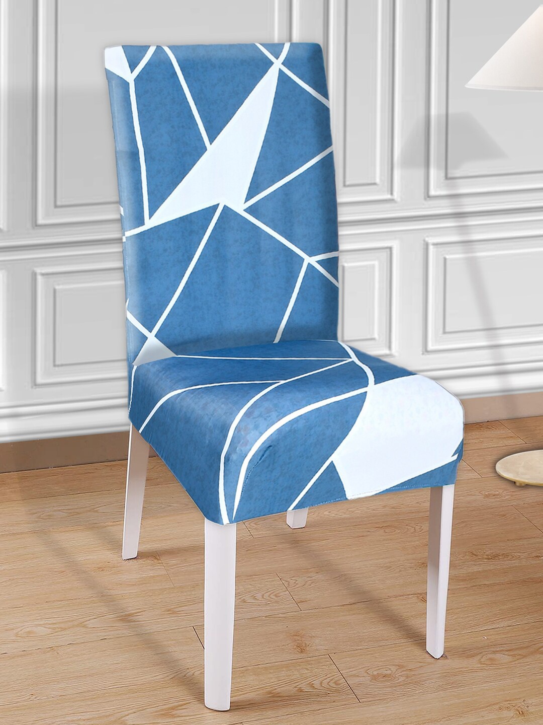 

Kuber Industries Blue printed Chair cover