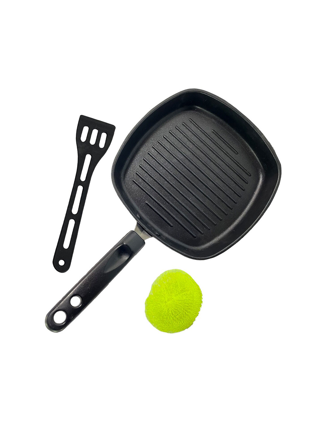 

Eslite Black Solid Aluminum Scratch Resistant Nonstick Grill Pan