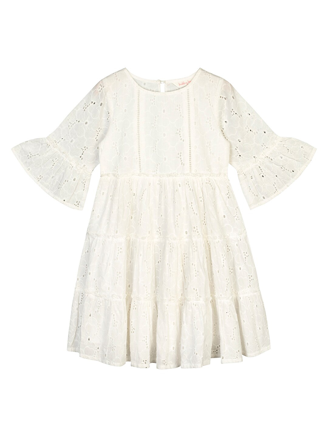 

Budding Bees White Peplum Dress