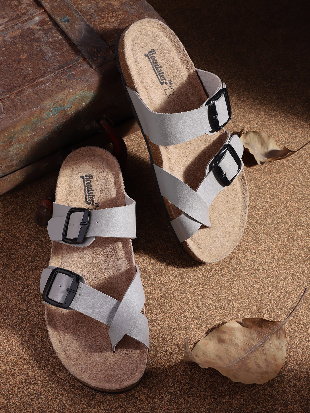 

Roadster Women Grey One Toe Flats with Buckles