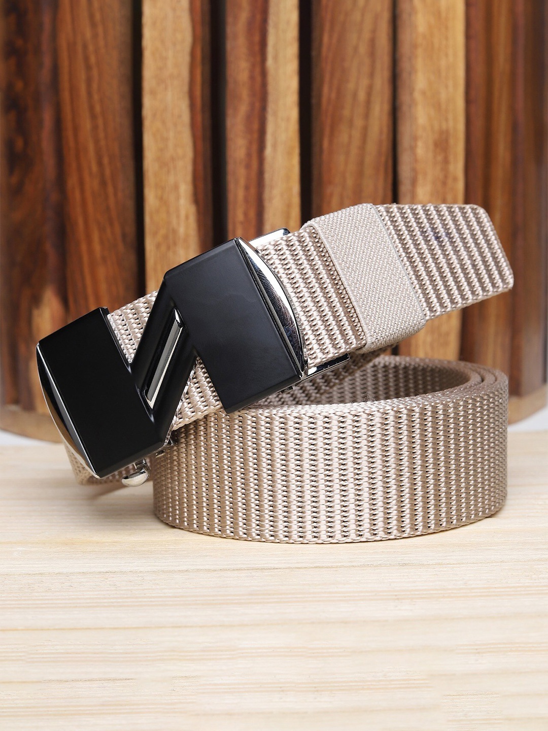 

Kastner Men Beige Textured Canvas Belt