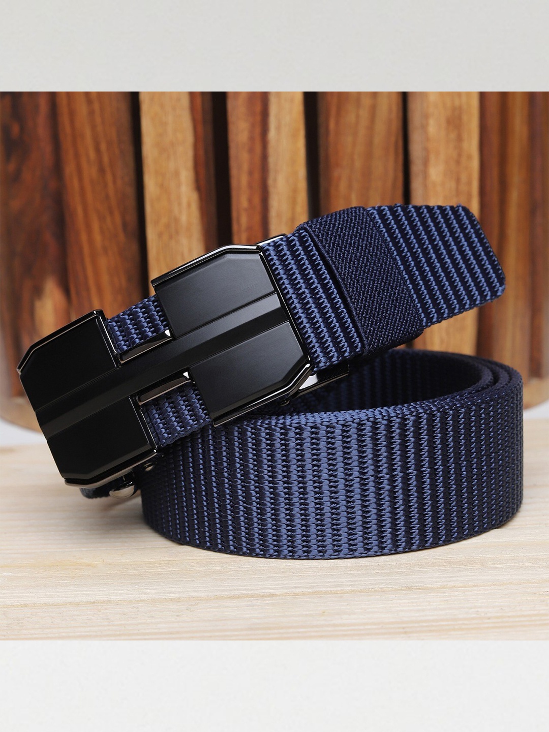 

Kastner Men Blue Striped Belt