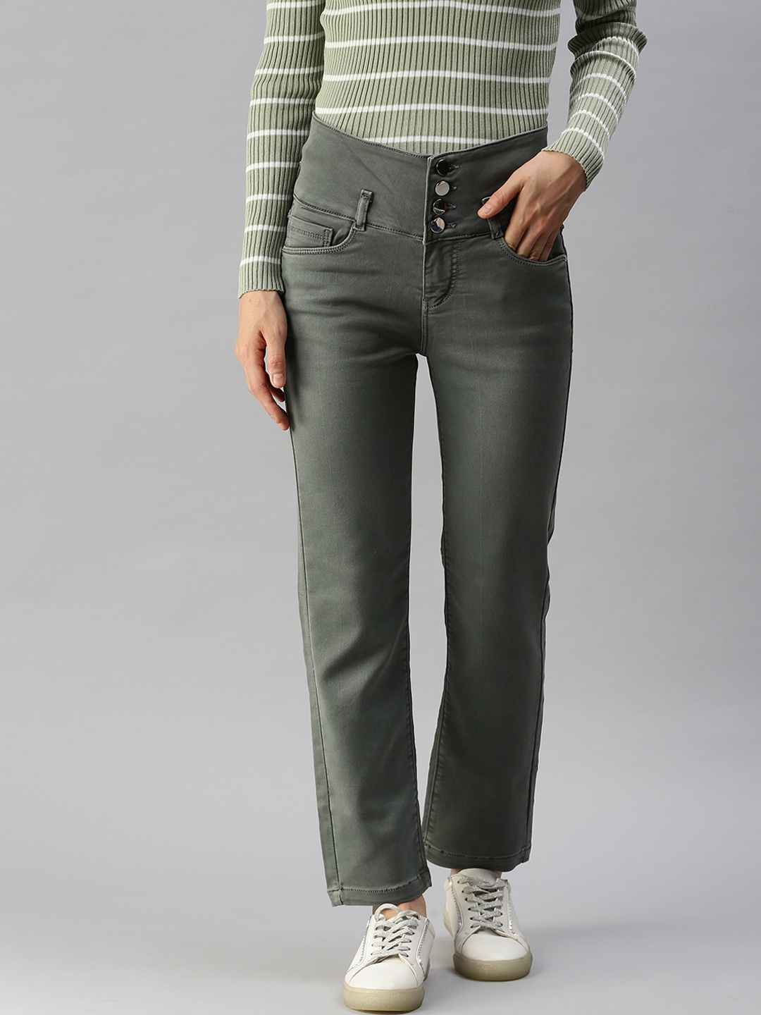 

SHOWOFF Women Grey High-Rise Stretchable Jeans