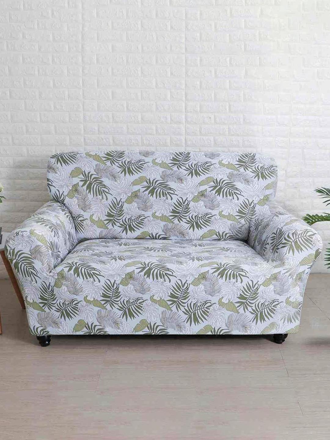 

Athome by Nilkamal Fitted 2 Seater Sofa Cover, Off white