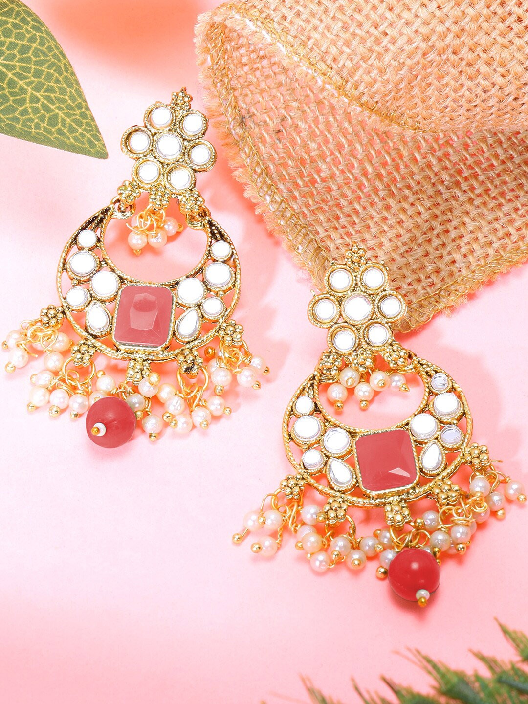 

LIVE EVIL Orange Contemporary Chandbalis Earrings