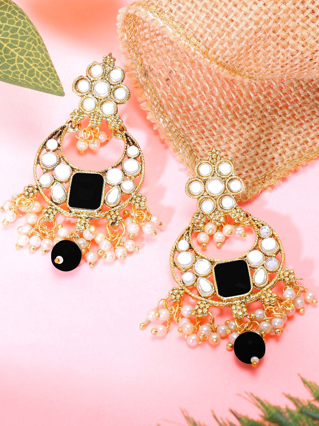 

LIVE EVIL Black Contemporary Chandbalis Earrings