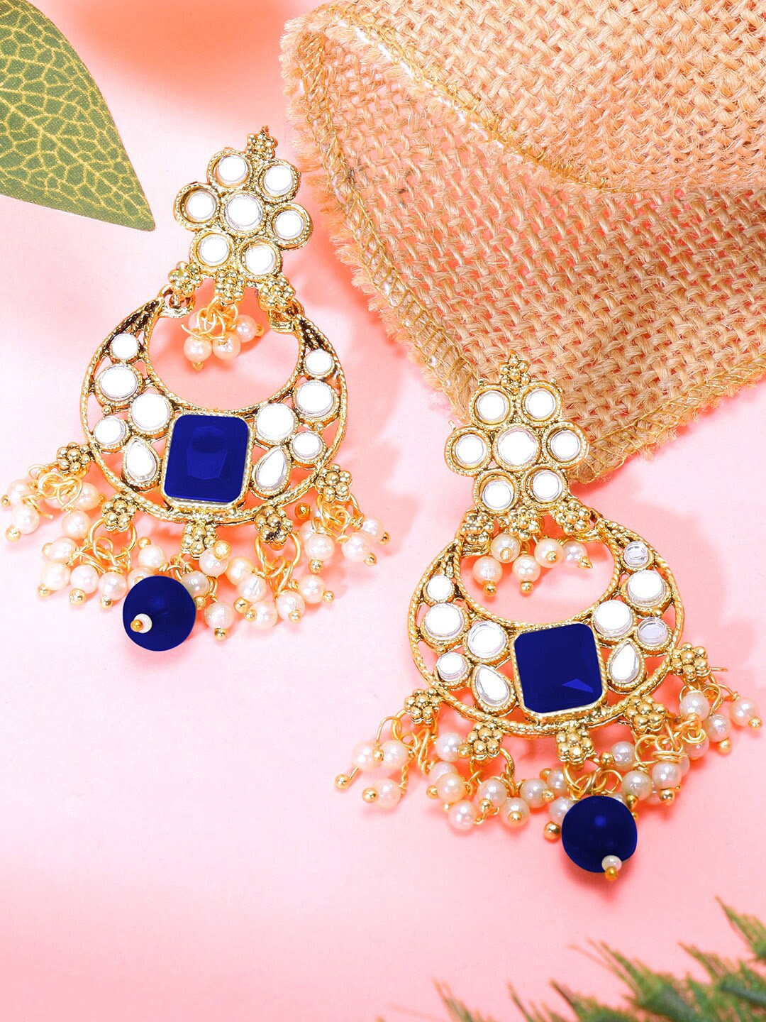 

LIVE EVIL Blue Contemporary Chandbalis Earrings