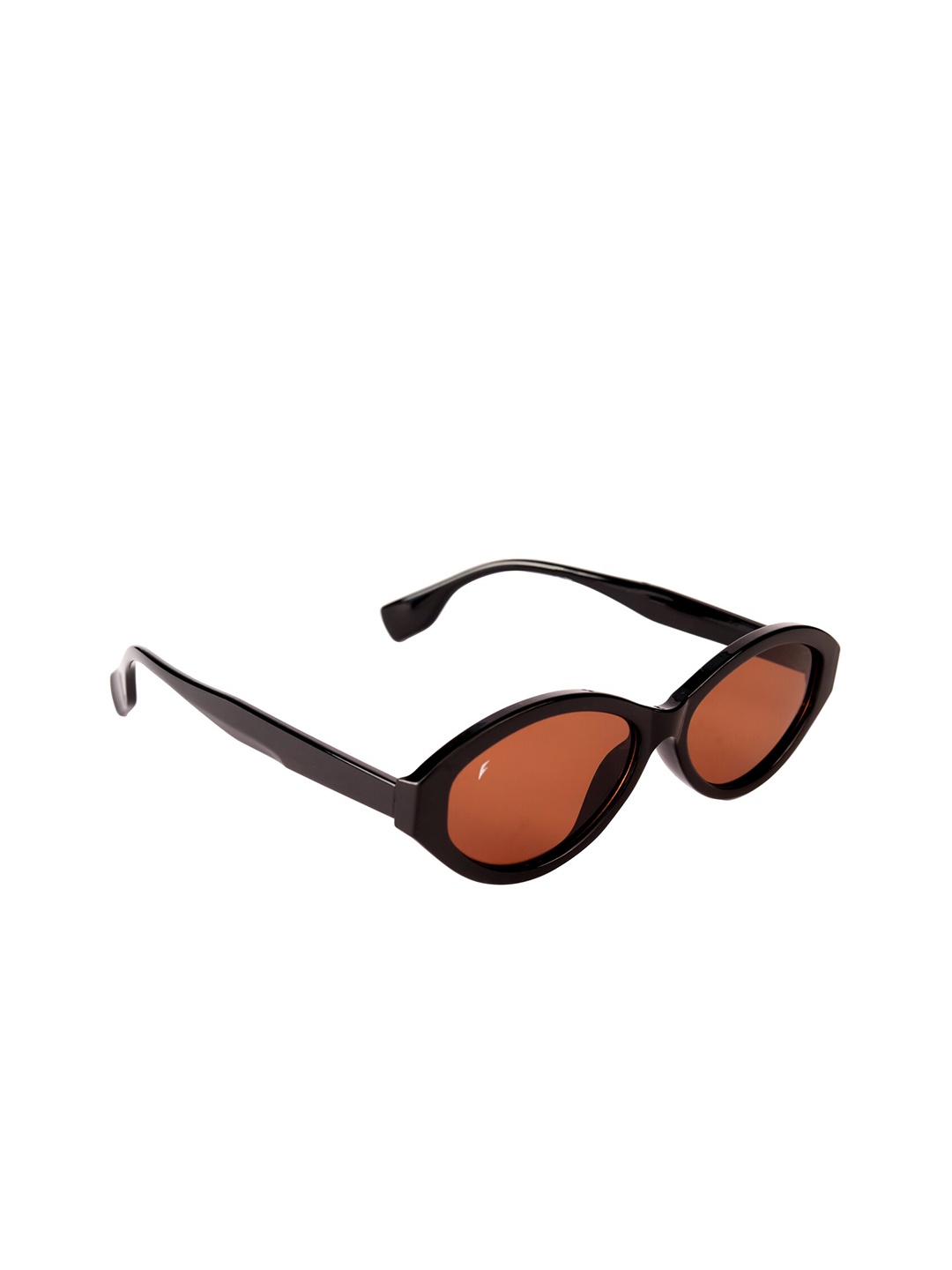

Floyd Unisex Brown Lens & Black Oval Sunglasses with UV Protected Lens