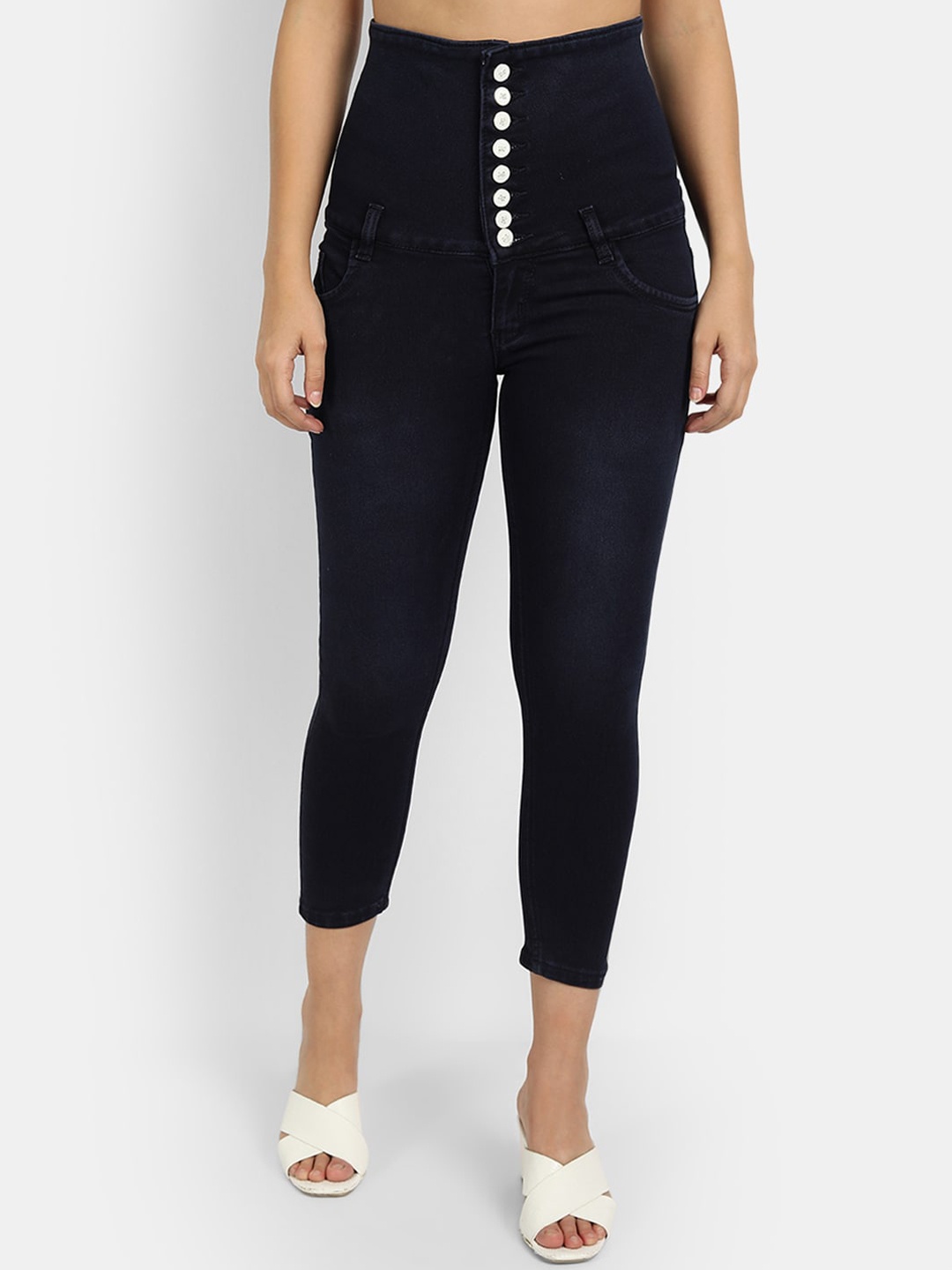 

Next One Women Blue Comfort Skinny Fit High-Rise Jeans