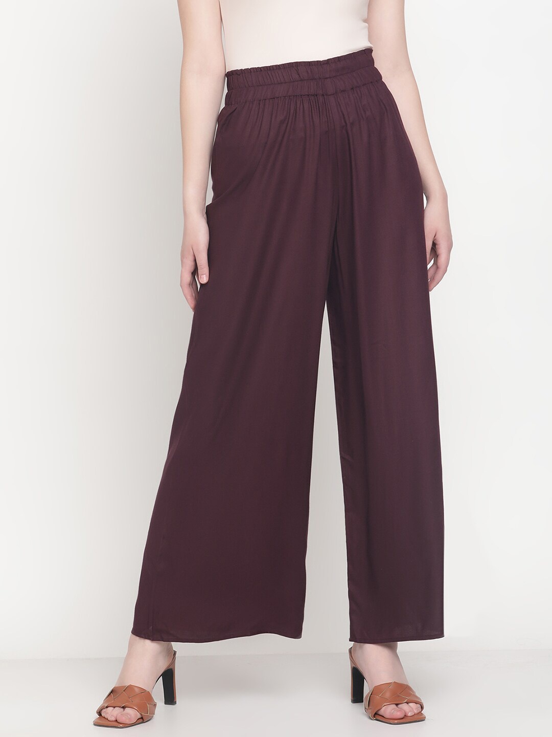 

COASTLAND Women Maroon Palazzos