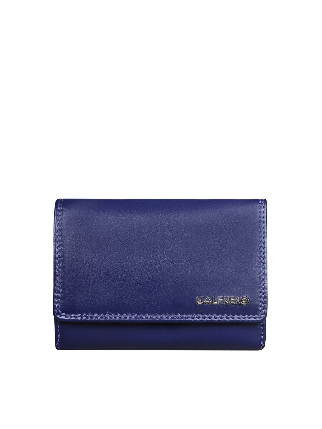 

CALFNERO Women Purple Leather Three Fold Wallet