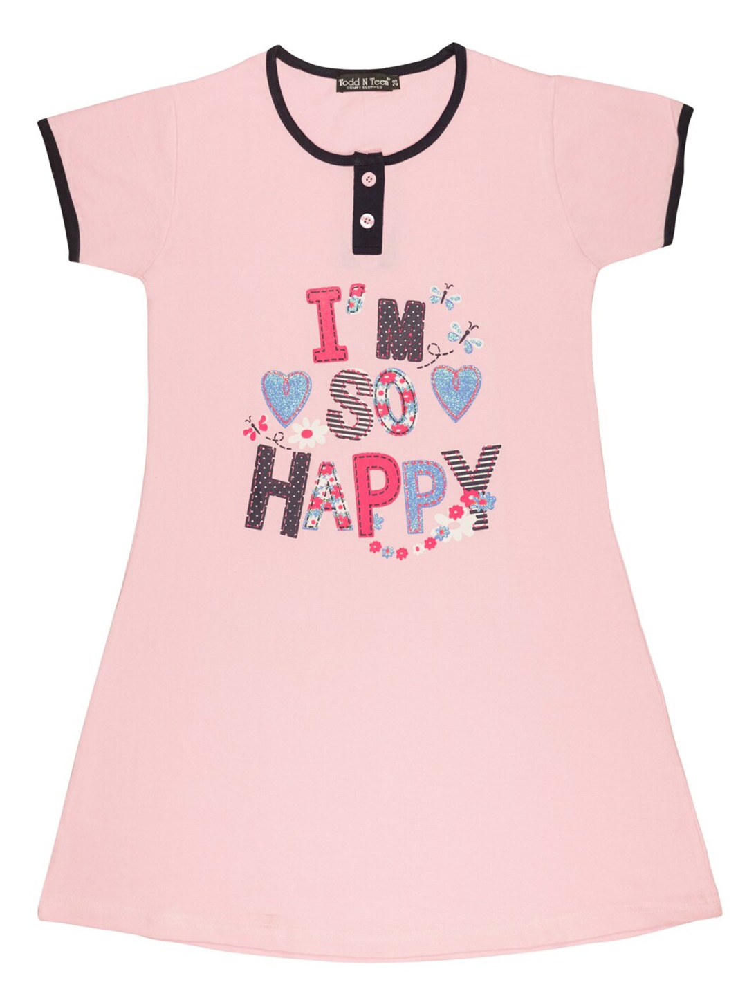 

Todd N Teen Girls Pink Printed Nightdress
