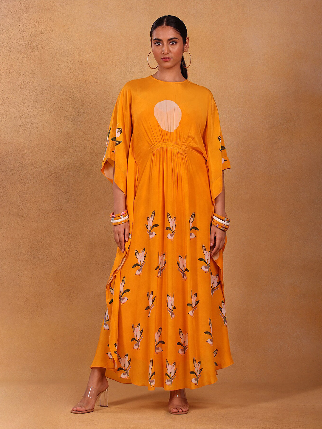 

Masaba Yellow Crepe A-Line Dress
