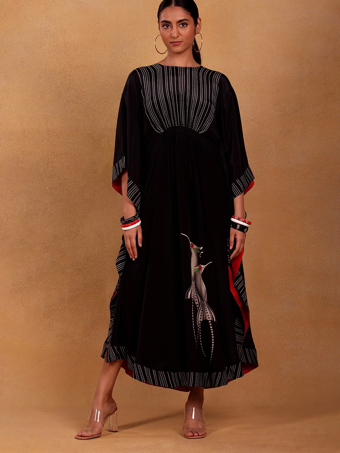 

Masaba Black Crepe Maxi Dress
