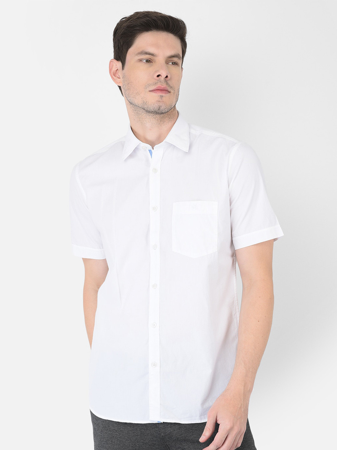 

Crimsoune Club Men White Slim Fit Casual Shirt