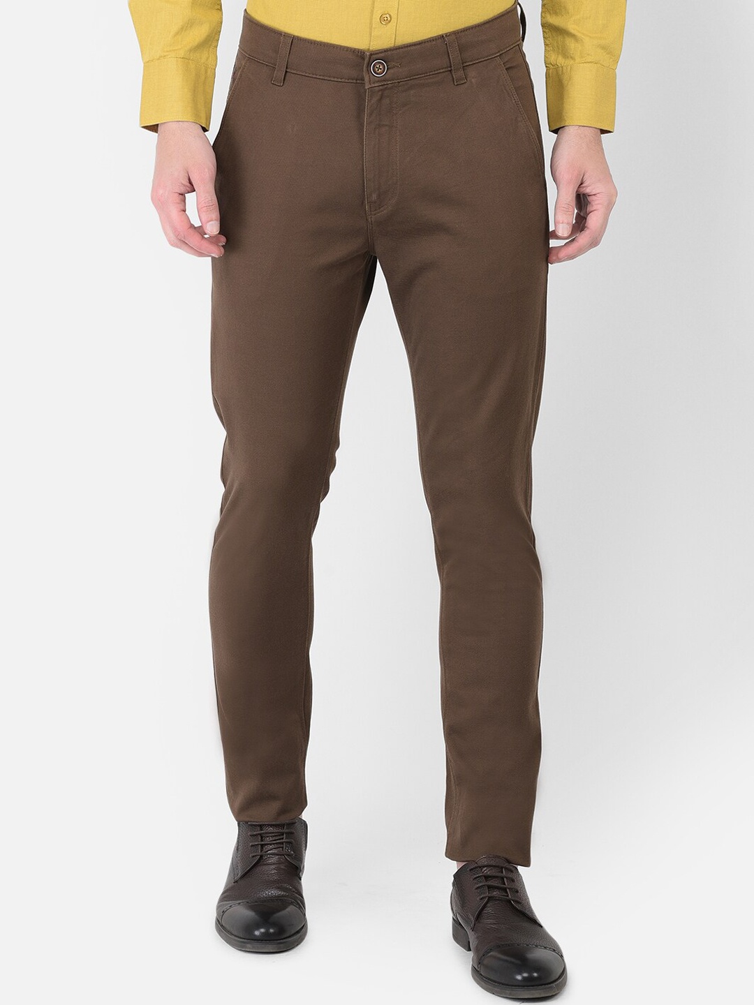 

Crimsoune Club Men Brown Urban Slim Fit Trousers