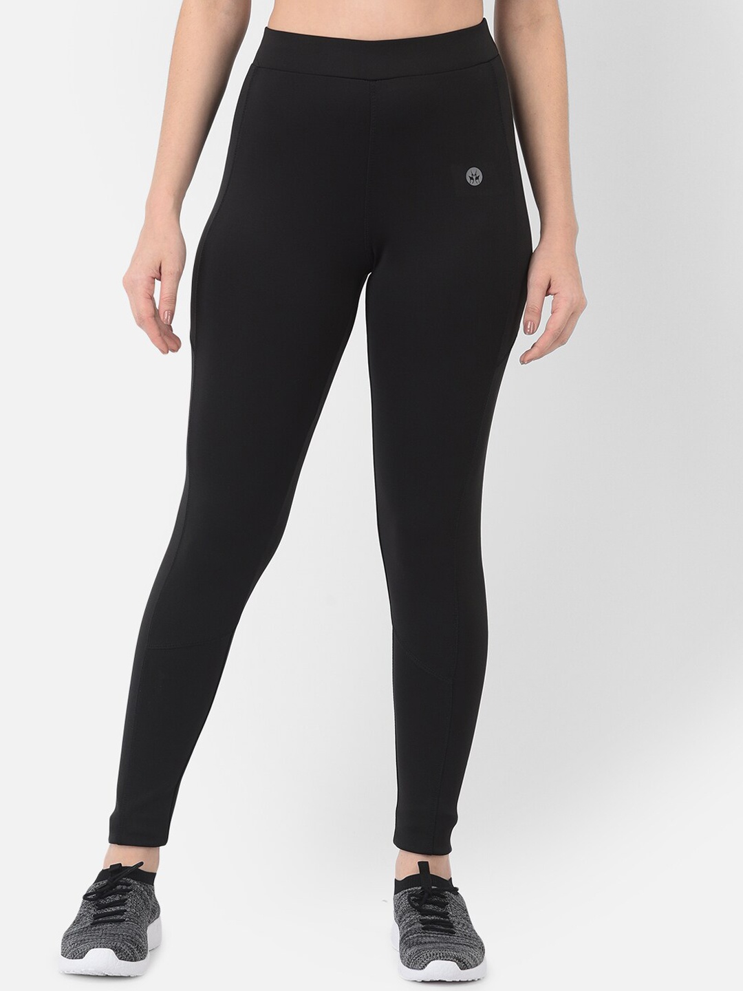

Crimsoune Club Women Black Solid High Waisted Rapid Dry Track Pants