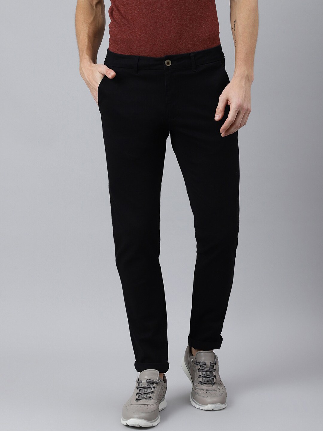 

Woods Men Black Chinos Trousers