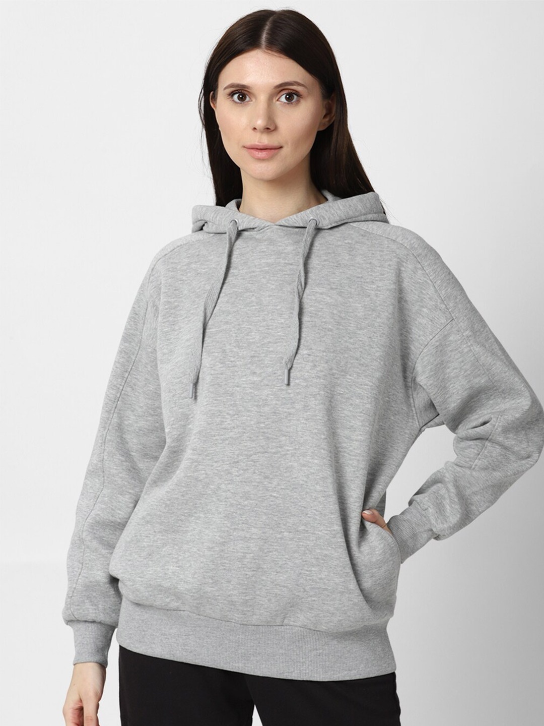 

FOREVER 21 Women Grey Sweatshirt