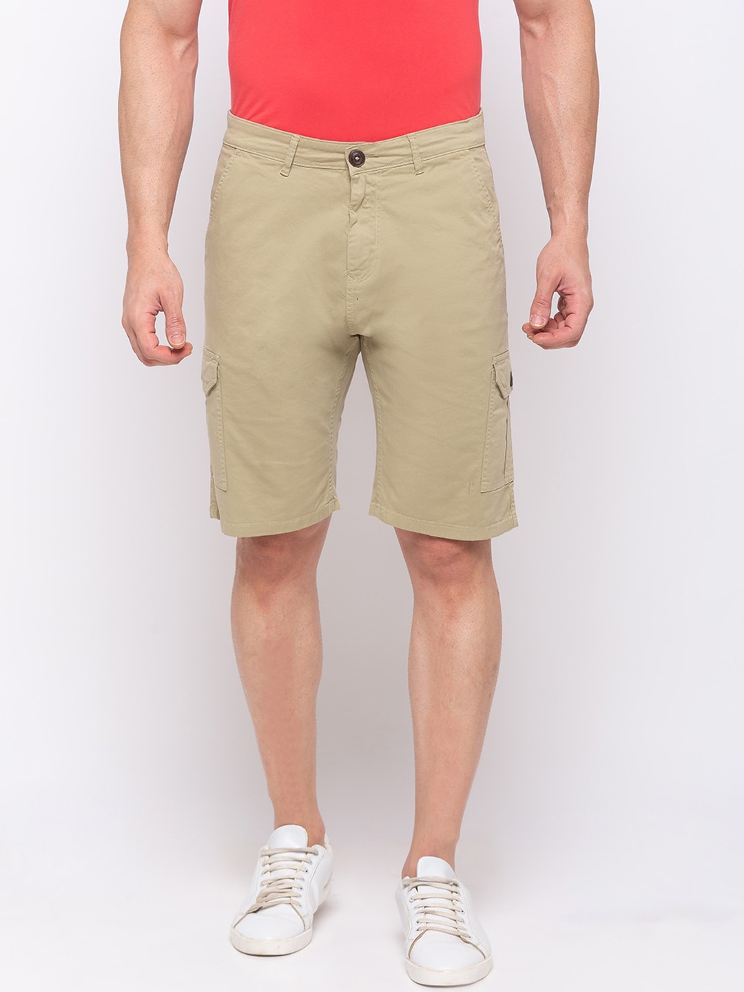

Status Quo Men Beige Cargo Shorts